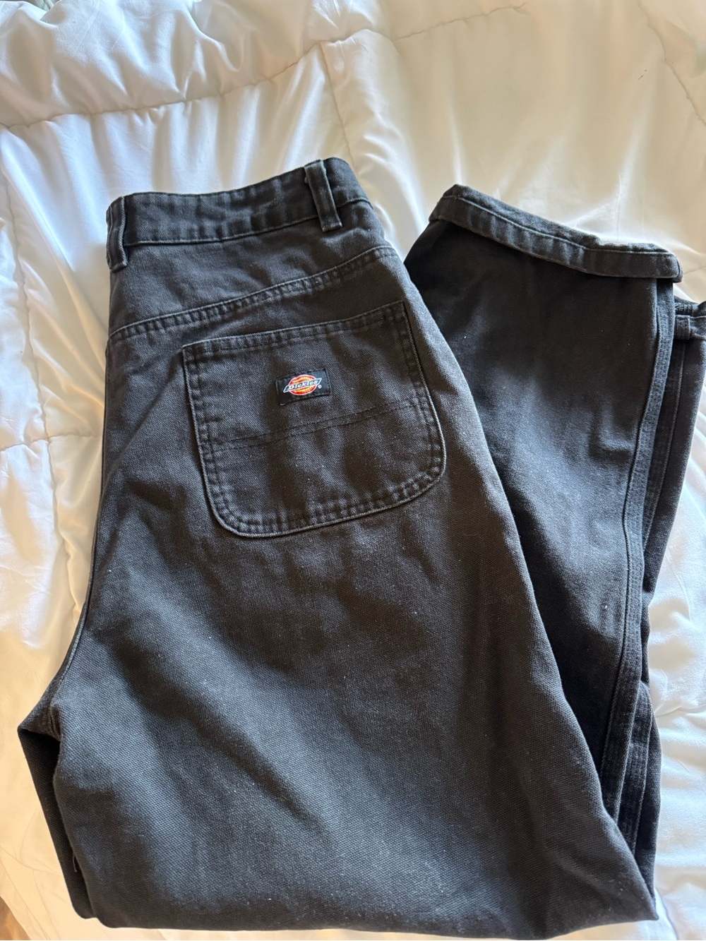 Dickies Black Women’s Straight Leg Jeans with Logo Patch